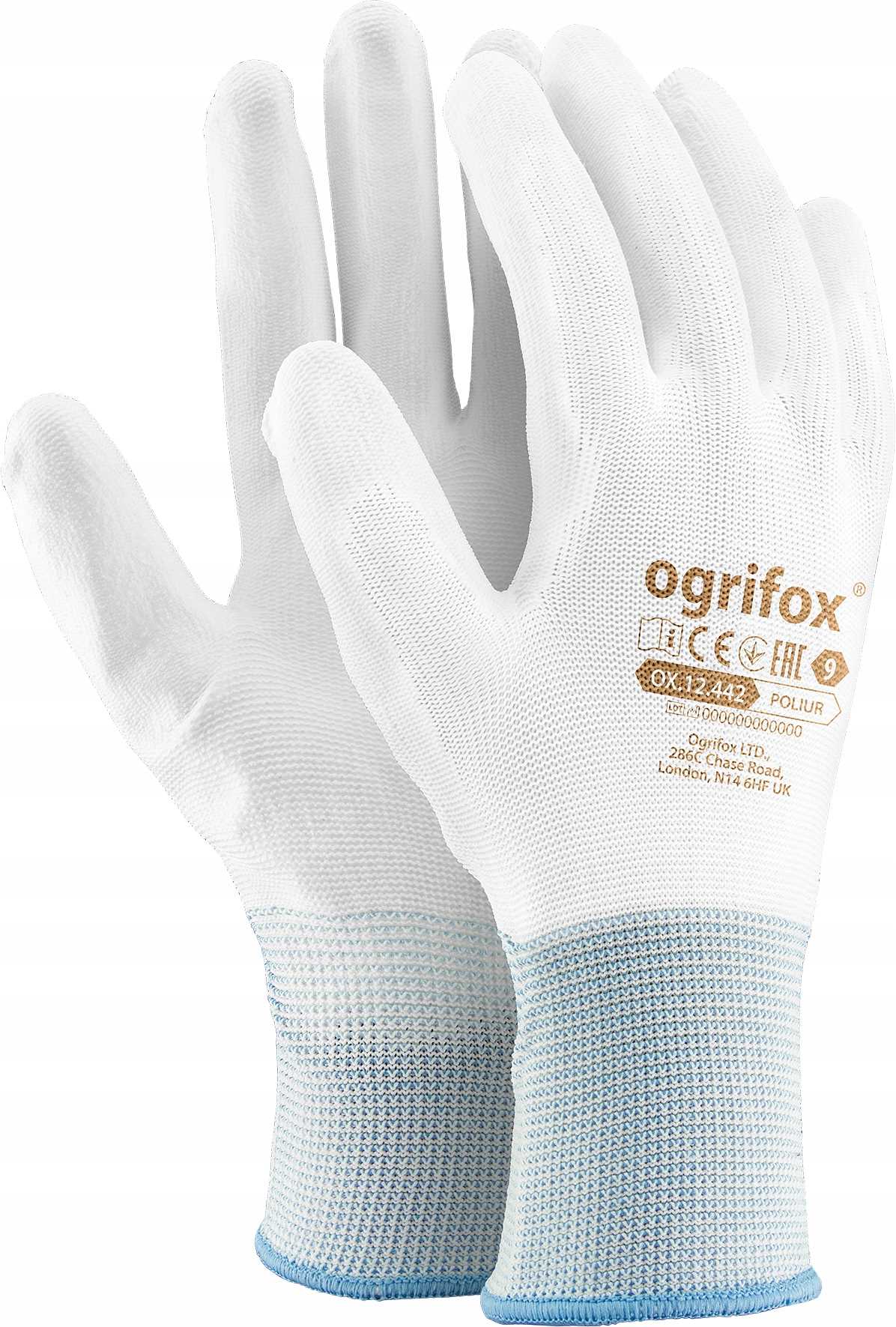 Arbeitshandschuhe / Weiß / Größe: 8 - M / Ox-poliurww8 - 100 Stück.