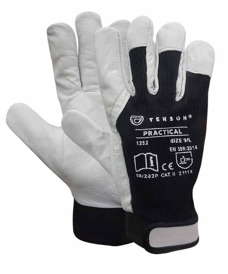 Tekson Practical 1252 Schutzhandschuhe Aus Ziegenleder Mit Klettverschluss, Größe 10