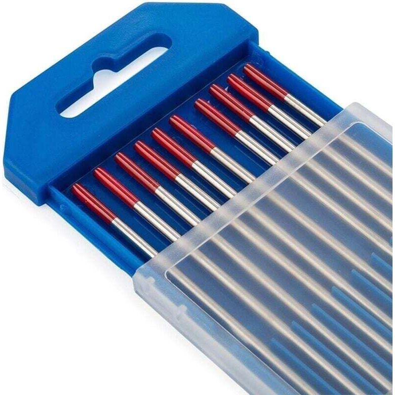 Ulisem Wolfram-wig-schweißelektroden Mit 2 % Thorium Wt20 (rot), 1,6 Mm X 150 Mm, 10 Stück Pro Packung