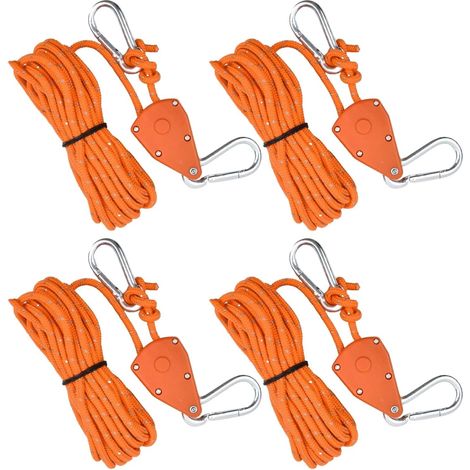 Reflektierendes Zeltseil, 4 Mm X 4 M Verstellbares Spannseil, Geeignet Für Campingmarkisen Und Zeltaufhängung.