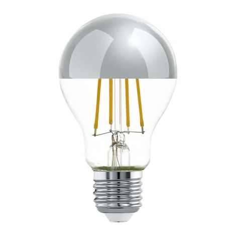 E27 Led-lampen, Hochglanzpolierte Silberne Scheinwerfer, Blendfreie Beleuchtung, Warmweißes Licht.
