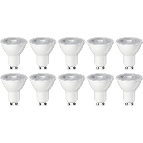 Packung Mit 10 Gu10 Led-strahlern, 5w, Warmweißes Licht, Nicht Dimmbar.