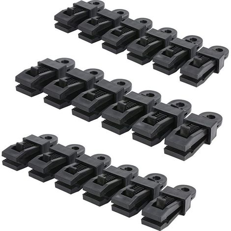 Packung Mit 18 Robusten Markisenclips – Mit Starkem Halt, Ideal Zur Befestigung Von Zelten Und Markisen Im Freien.