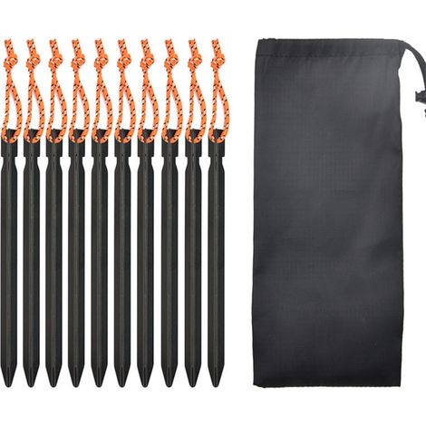 Ein Set Aus 10 Ultraleichten Und Robusten Zeltheringen Mit Y-förmigen Drehgelenken, Geeignet Für Zelte Und Camping.