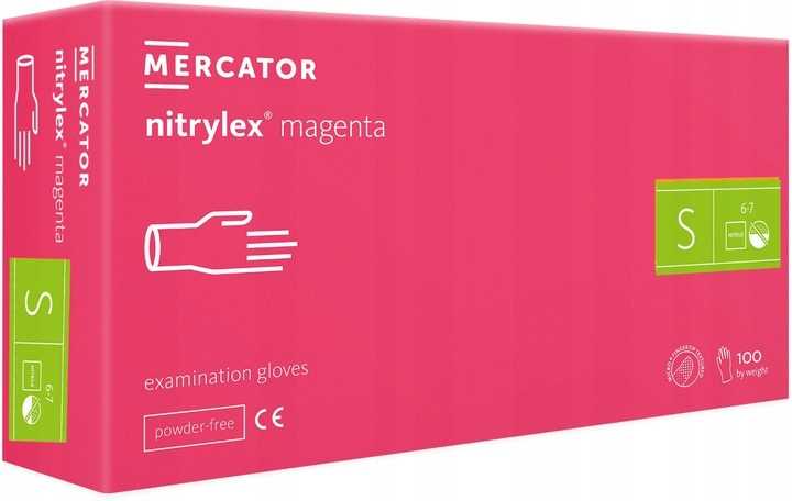 Nitrilhandschuhe, 100 Stück, 7-s Nitrylex Magenta