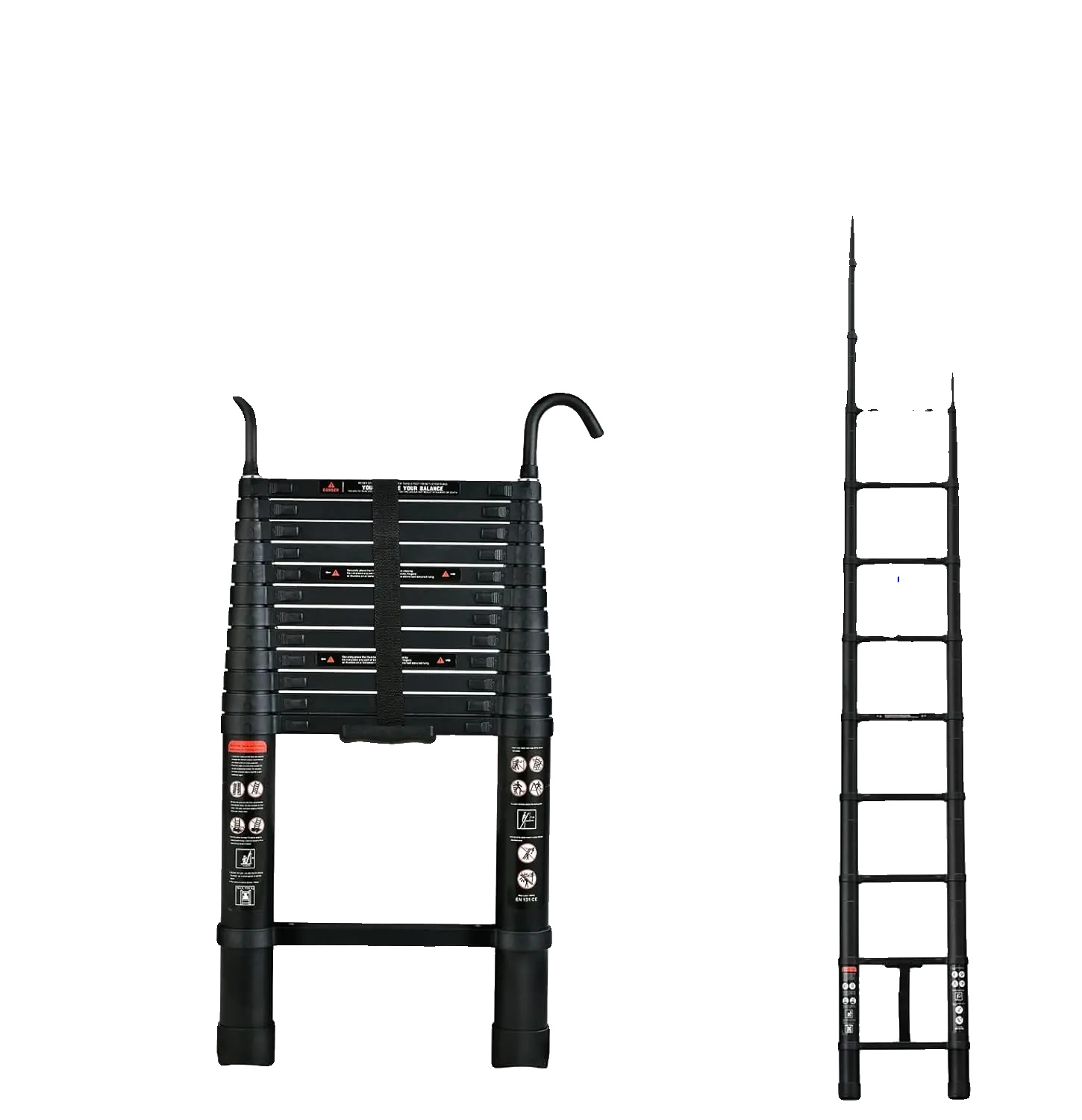 Teleskopleiter, Aluminiumlegierung, Tragfähigkeit 150 Kg, 3,8 M (12,5 Fuß)