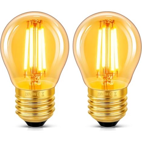 E27 4w Retro-led-glühbirne Mit Filament, Warmweißes Licht, Nicht Dimmbar, Ideal Für Die Dekoration Von Restaurants, Cafés Und Bars, 2er-pack