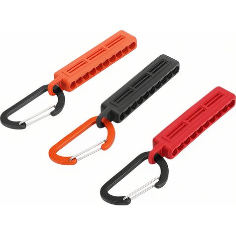 Dreiteiliger Bohrer-organizer Mit 30 Löchern Und Karabinerhaken, 1/4-zoll-schraubendreher-bit-organizer Mit Selbstverriegelnden Haken.