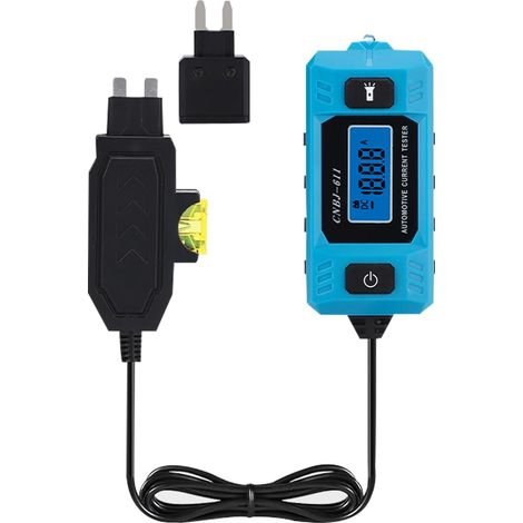 Kfz-sicherungsprüfer, Fehlertester – Kfz-sicherungsstromprüfgerät – Blau Hinterleuchtetes Lcd-display