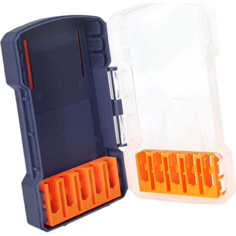 Aufbewahrungsbox Für Bohrer Mit Herausnehmbaren Trennwänden, Tragbar, Transparent, Leer, Geeignet Für Schraubendreher, Blau.