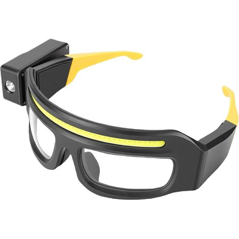 Stirnlampe, Intelligente Stirnlampe Mit Bewegungssensor, Drehbarem Lichtwinkel, Einstellbarer Helligkeit, Mit Flexiblem Nasenpolster, Zum Radfahren, Angeln Usw. (gelb)
