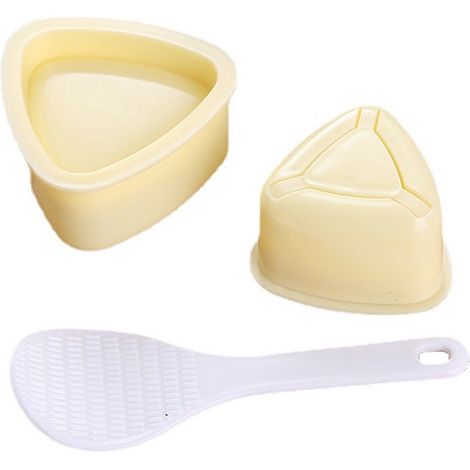 3-teiliges Set – Reisbällchenform – Dreieckige Form – Pp-material – Reisbällchenformer – Gelb – Sushi-maker