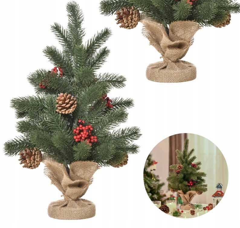 Mini-weihnachtsbaum (künstlich) Mit Dekoration, 55 Zweige, 50 Cm, Pako 830-386