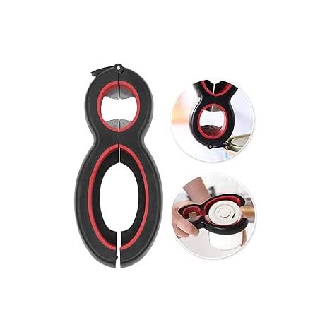 6-in-1 Flaschenöffner – Multifunktionaler Flaschenöffner Aus Edelstahl – Küchenhelfer – Korkenzieher – Dosenöffner