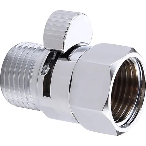 Wasserdurchflussregler Aus Messing, Absperrventil, Duschkopf-einstellventil, Geeignet Für Duschköpfe Und Handbrausen, Verchromt