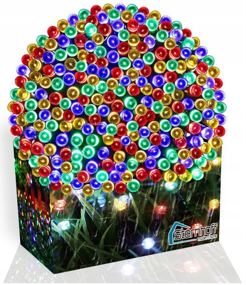 Weihnachtsbaumbeleuchtung Für Den Außenbereich/innenbereich, Farbenfroh, 200 Leds, 8 Modi, 12 Meter + Verlängerung