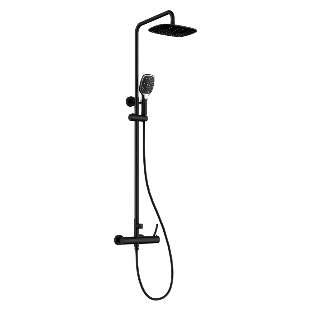 Regendusche Mit Thermostatischem Duschmischer Wezer Fin16t-19-black