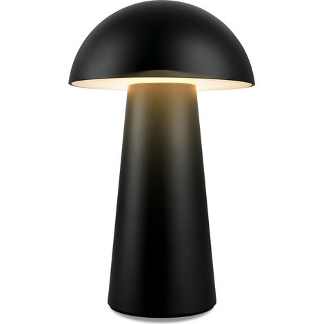 Wiederaufladbare, Kabellose Led-tischleuchte – Schwarz – 21 Cm – Dekorative Tischleuchte – Schlafzimmerleuchte – Touch-bedienung – Dimmbar