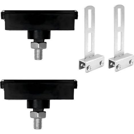 Set Mit 2 Quadratischen Magneten, Kompatibel Mit Automatischen Schiebetüröffnern, Inklusive Montagehalterung, Schwarzem Nylon-fiberglas-werkzeug, Wasser- Und Staubabweisend