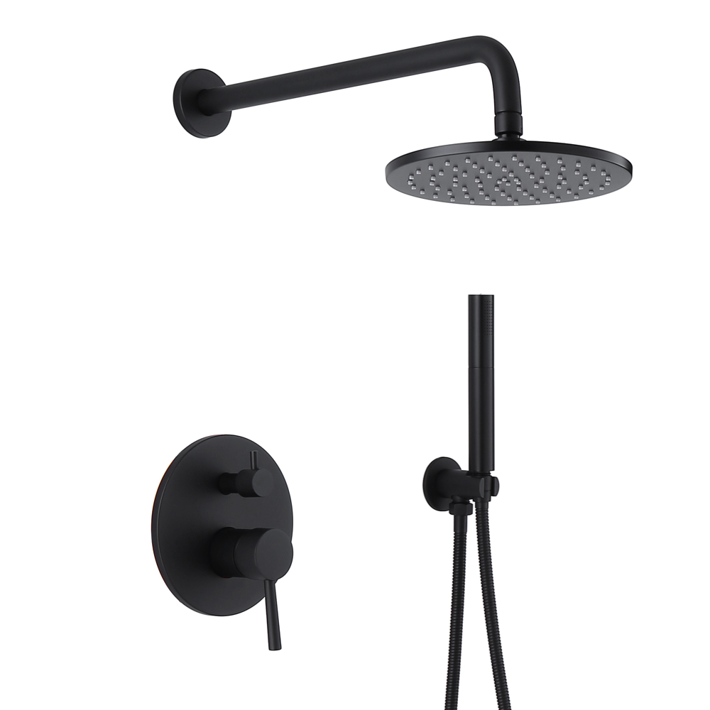 Wezer Eko17b-01-black Unterputz-duschset