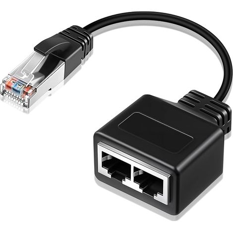 1-in-2-ethernet-rj45-splitter, Hochgeschwindigkeits-netzwerkadapter, Stecker Auf Zwei Buchsen, Internet-lan-switch, Kompatibel Zum Anschluss Von Zwei Computern An Ethernet