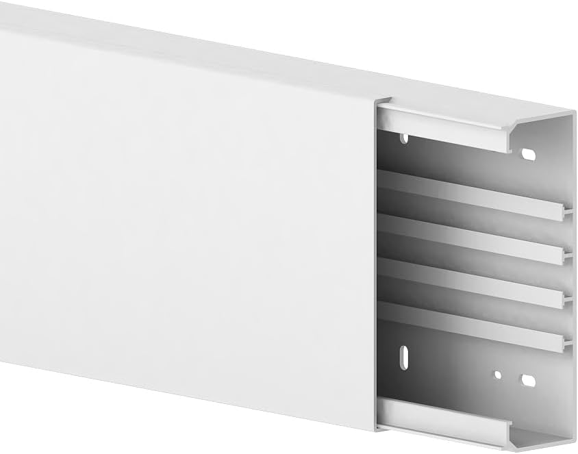 Kabelkanal – 1 Stück – Weißes Pvc – 60 X 200 Mm – Für Den Innen- Und Außenbereich – Büro Und Werkstatt