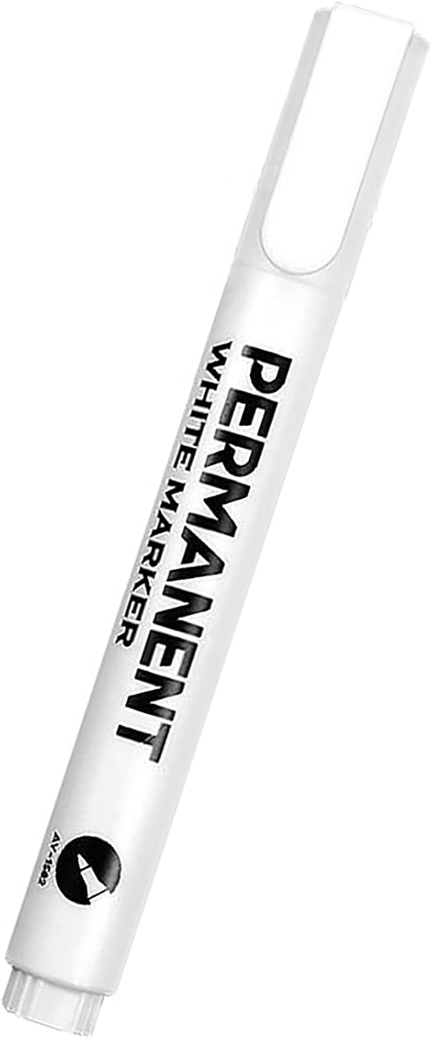 Permanentmarker, Weiß – 1 Stück – Kunststoff – 2 Mm Strichstärke – Wasserfest – Für Glas, Metall, Stoff, Reifen – 139 X 15 Mm