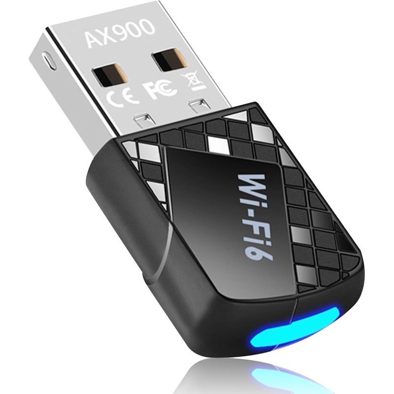 1 Wlan-dongle, Usb-adapter, Dualband 5 Ghz 600 Mbit/s, 2,4 Ghz 286 Mbit/s, Wlan 6, Kompatibel Mit Windows 11/10/7