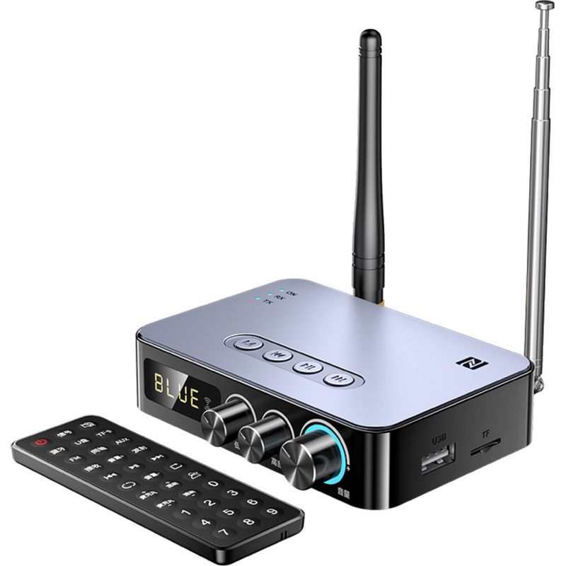 Bluetooth 5.1 Sender/empfänger Für Fernseher, 4-in-1 Drahtloser Bluetooth-adapter Mit Aux-rca 6,5-mm-optischer Mikrofonbuchse, Nfc-audioadapter Mit Niedriger Latenz Und Fm-radio.