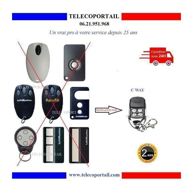 Telecoportail Fernbedienung Kompatibel Mit Wayne Dalton Liftmaster Push Pull Für Garagentore