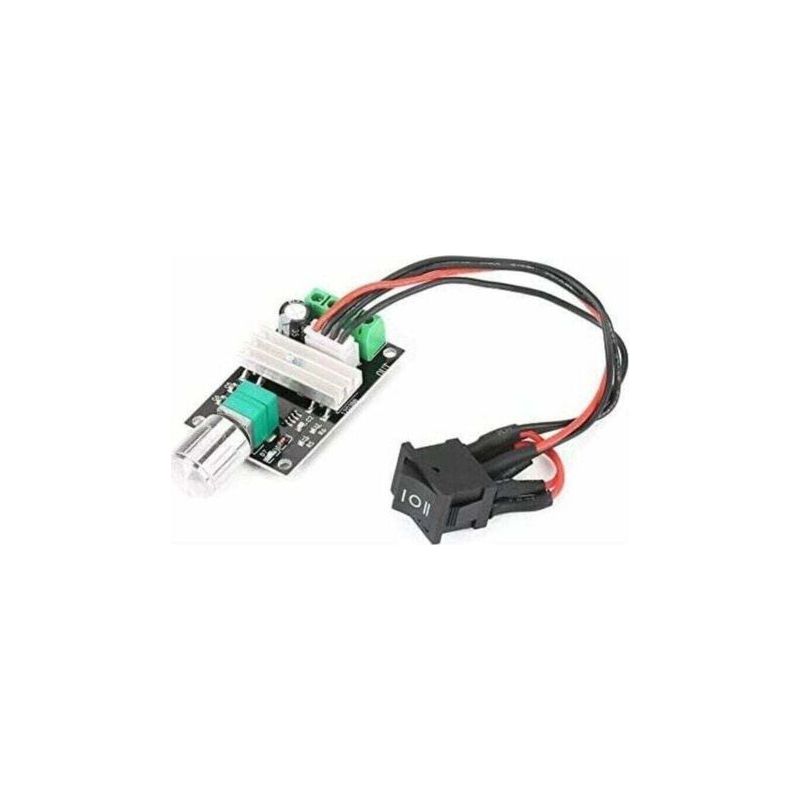 Vurahome – Drehzahlregler Für 12-volt-motoren, Xu, Gleichstrommotorregler, Reversibler Gleichstrommotor-drehzahlregler 6 V, 12 V, 24 V, 3 A Pwm Mit Schalter
