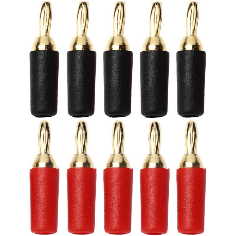 Packung Mit 5 Paar (10 Stück) 2,5-mm-bananensteckern - Crezuo