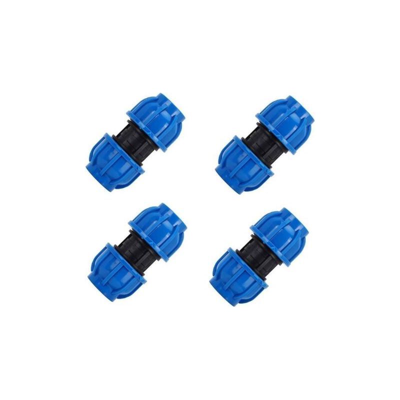Set Mit 4 32-mm-wasserrohrverbindern – Gerade Pe-kunststoffverbinder – Korrosionsbeständig – Reduziert Druckverlust