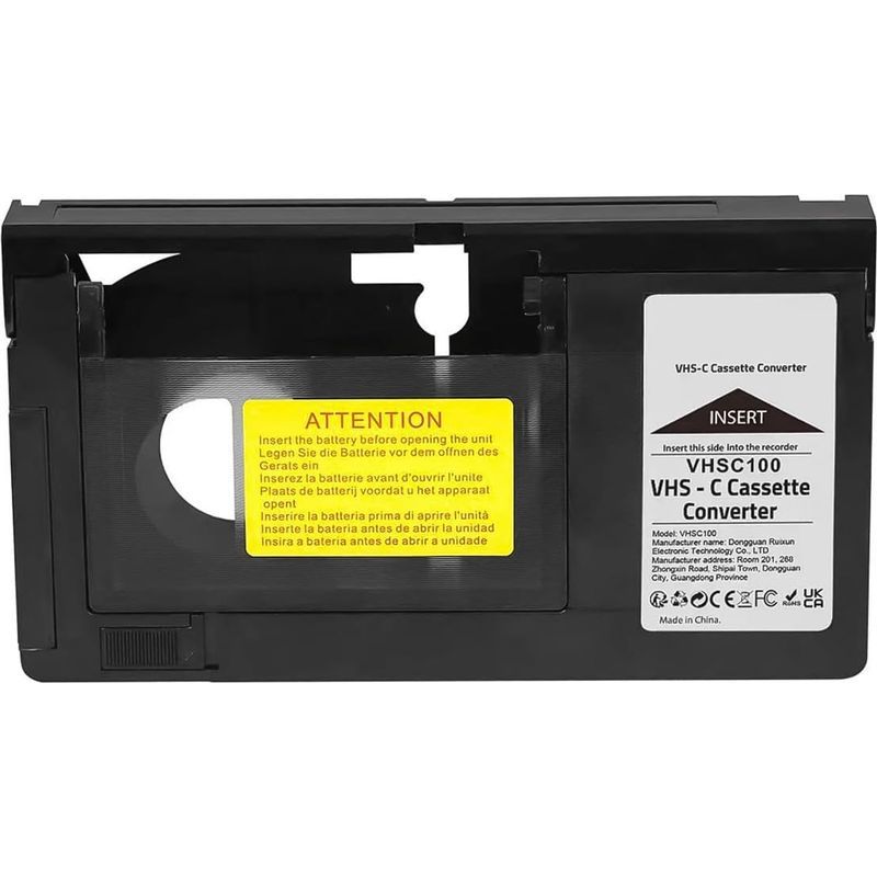 Vhs-c-kassettenadapter, Vhs-konverter, Videokonvertierungsbox-adapter, Vhs-kassettenkonverter, Kassettenplayer Für Vhs Zu Vhsc, Nicht Kompatibel Mit 8mm Mini Dv Hi8
