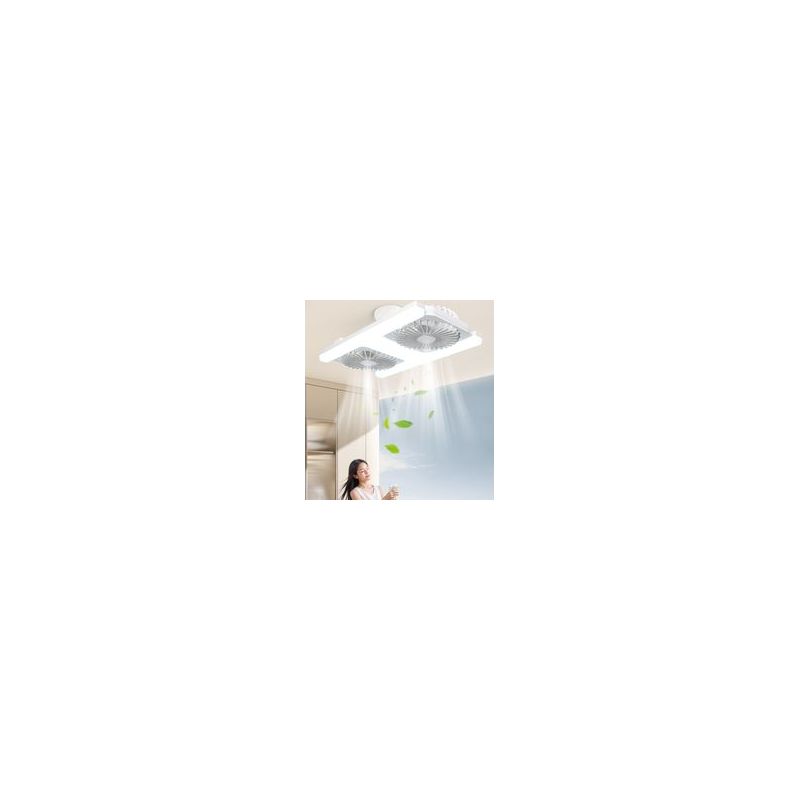 Leiser Deckenventilator Mit Led-beleuchtung – 60 W, E27-fassung, Verstellbarer Winkel, Variable Intensität, Timer – Für Räume Von 10 Bis 30 M²