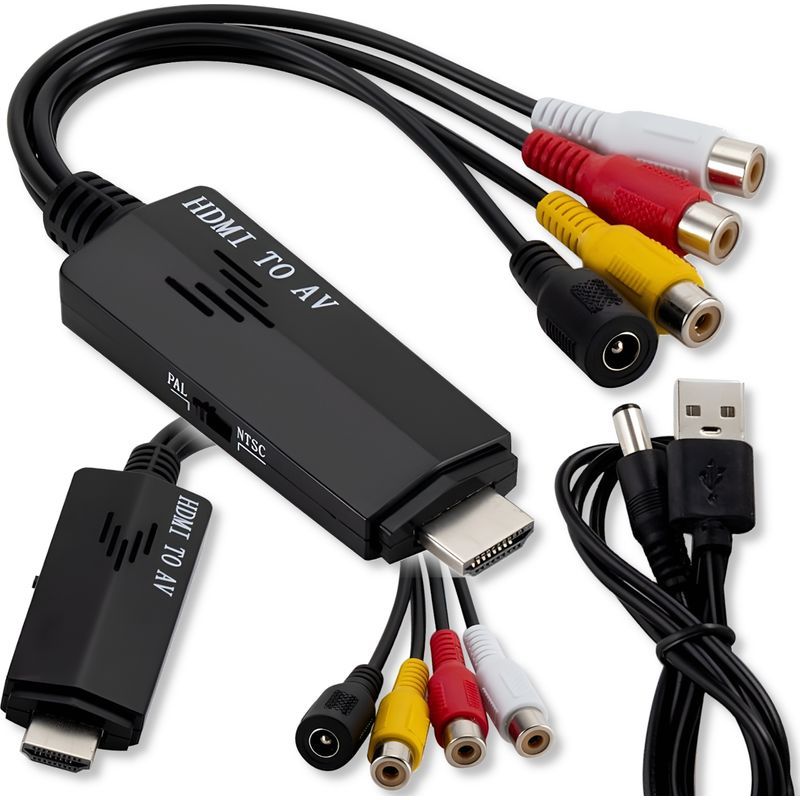 Hdmi (stecker) Auf 3x Rca (buchse) Av-bild- Und Tonwandler