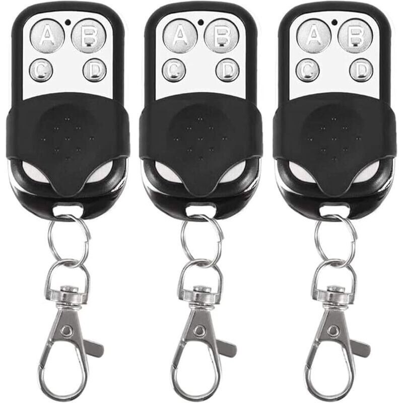 Bardusch - Set Mit 3 Universalfernbedienungen, Festcode, Mit Einer Frequenz Von 433,92 Mhz, Für Automatische Tore