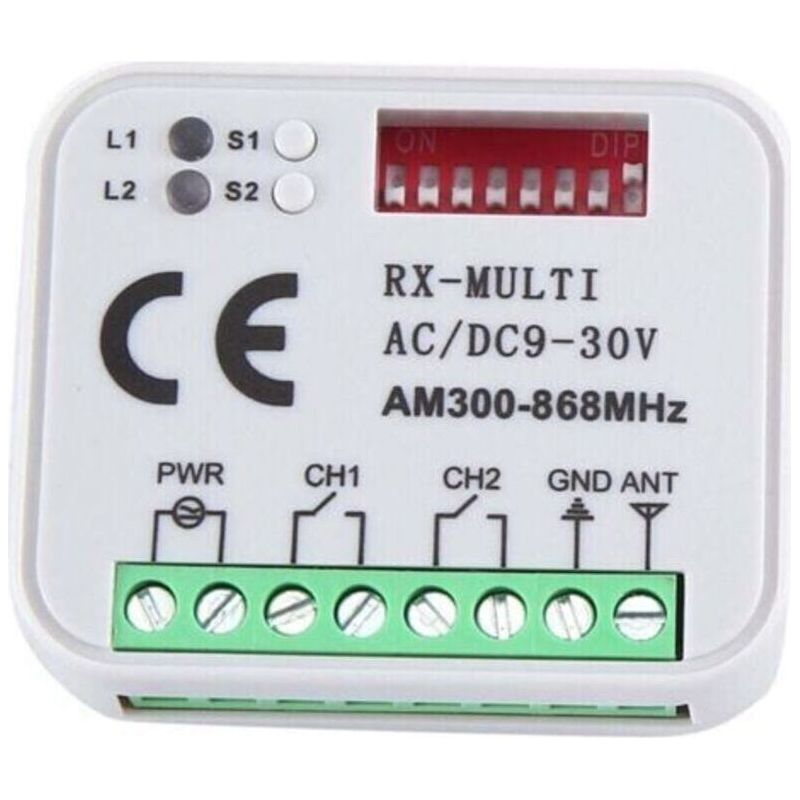 Universeller Mehrfrequenz-empfänger (300–868 Mhz), 2 Kanäle, 12 V/24 V, Relaismodul Zur Fernsteuerung Von Garagentoren