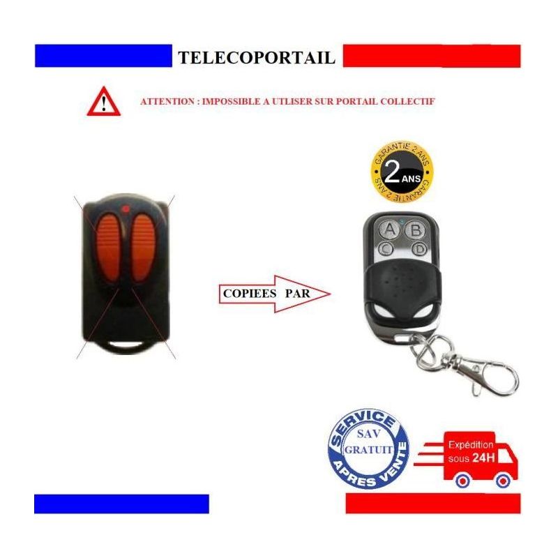 Universelle Klon-fernbedienung – V2 Txc2/txc4 – 433,92 Mhz (festcode) – 4 Kanäle – Hoch Stoßfest
