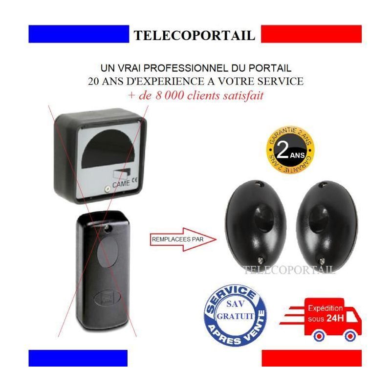 Fotozellen-set – Came Doc E – 12–26 V Ac/dc-netzteil – 10 M Reichweite – 2-poliger Sender / 4-poliger Nc/no-empfänger