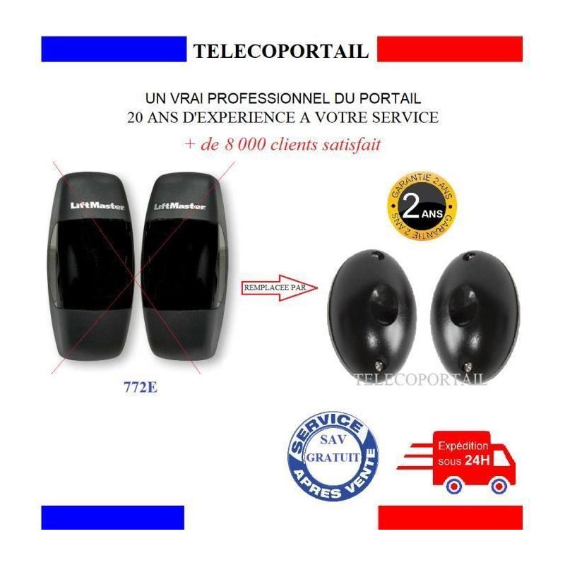 Lichtschranken-set – Kompatibel Mit Chamberlain Liftmaster Visio 771 Rev 772e – 10 M Reichweite – 12–26 V Ac/dc – Sender + Empfänger