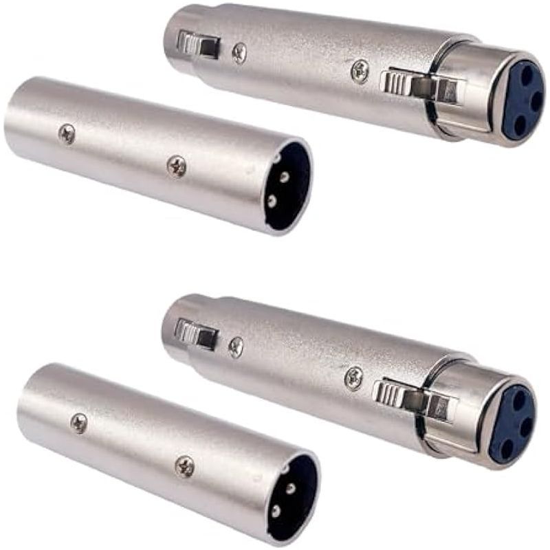 Xlr-stecker-stecker- Und Buchse-buchse-adapter, 3-polig, Für Mischpult, Mikrofon Und Verstärker (4 Stück)
