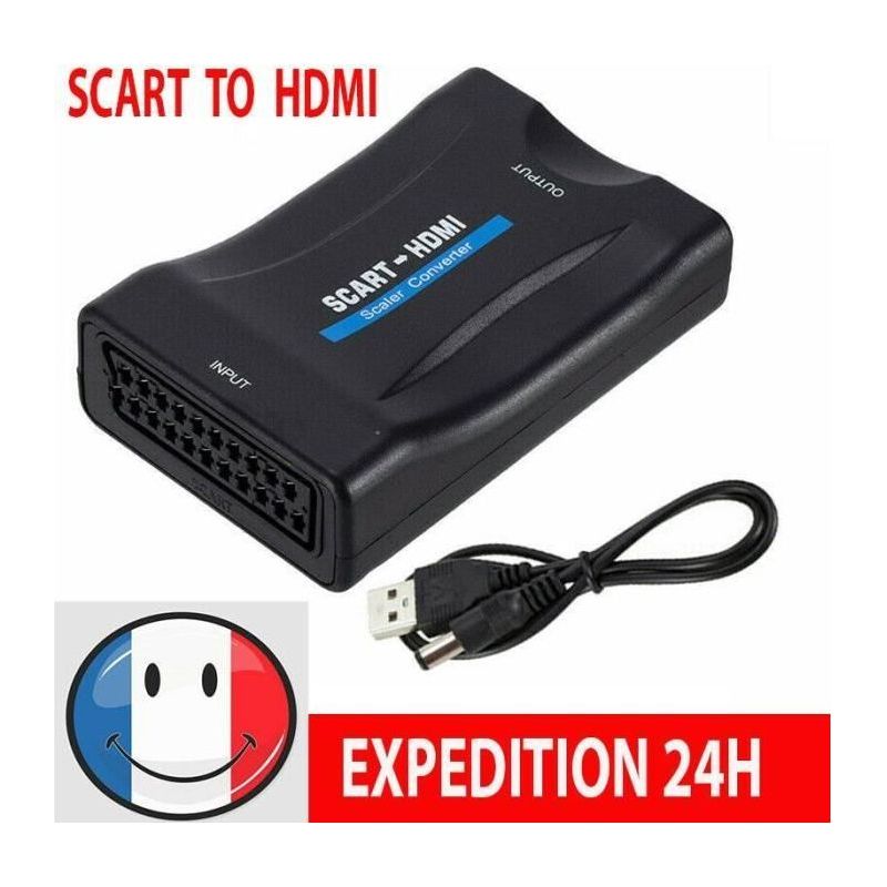 Hdmi-zu-scart-adapter – Schwarz – 1080p – Plug & Play – Hohe Qualität