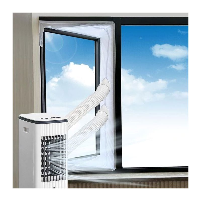 Ecleanfy – 4 M Langes Dichtungsset Für Tragbare Klimaanlagen Zur Befestigung Von Tür-/fensterabluftschläuchen Mit Reißverschluss