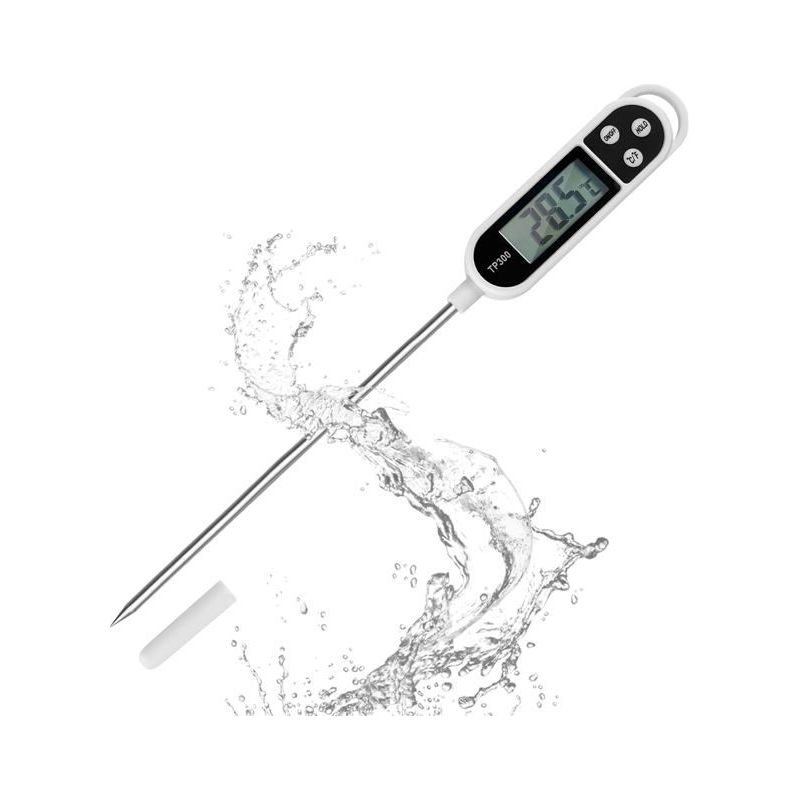 Ecleanfy – Küchenthermometer – Aimoonsa – Digitales Thermometer – 14,5 Mm Ultradünne Sonde – Messung In 2–3 Sekunden – Lcd-anzeige In °c/°f