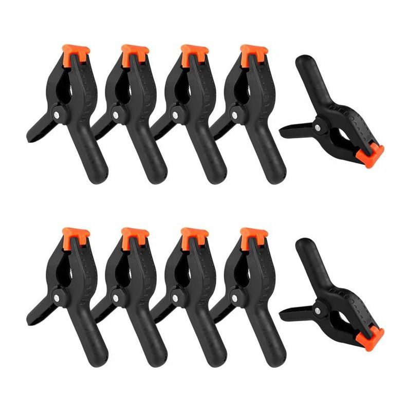 Ecleanfy – Set Mit 10 Federklemmen, 10 Cm Lange Klemmen, Schwarze Mehrzweckklemmen, Greifklemmen Für Holzbearbeitung Und Fotografie