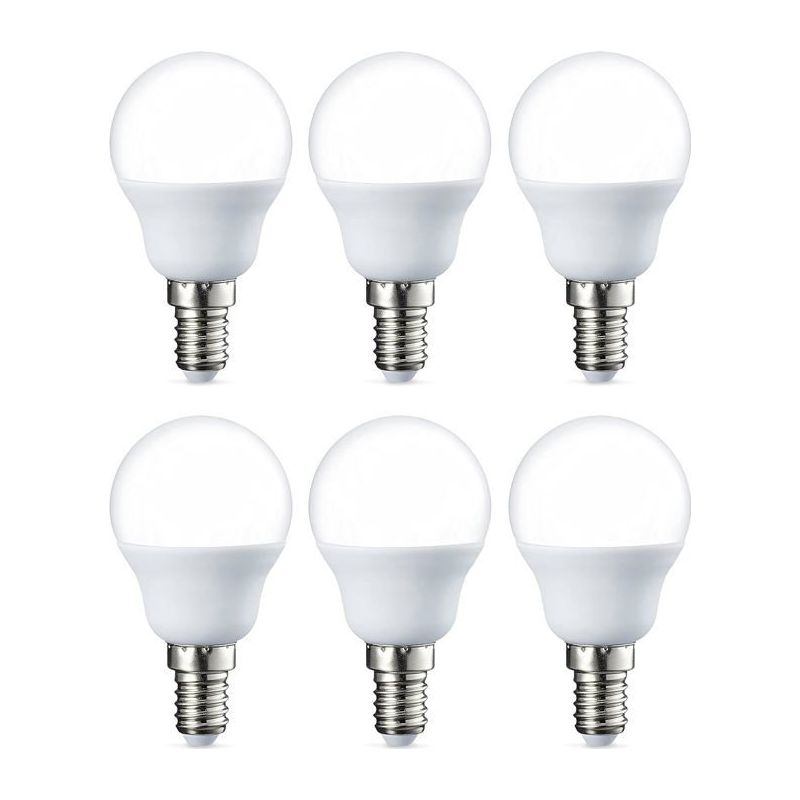 Ecleanfy - 6er-pack Kleine Runde Led-lampen G45 Edison-schraubsockel E14 5w Warmweiß Nicht Dimmbar [energieklasse F]