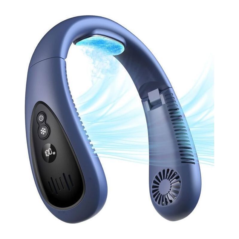 Nackenklimaanlage, Tragbarer Nackenventilator Mit 360°-kühlplatte, Wiederaufladbarer 5000-mah-usb-ventilator