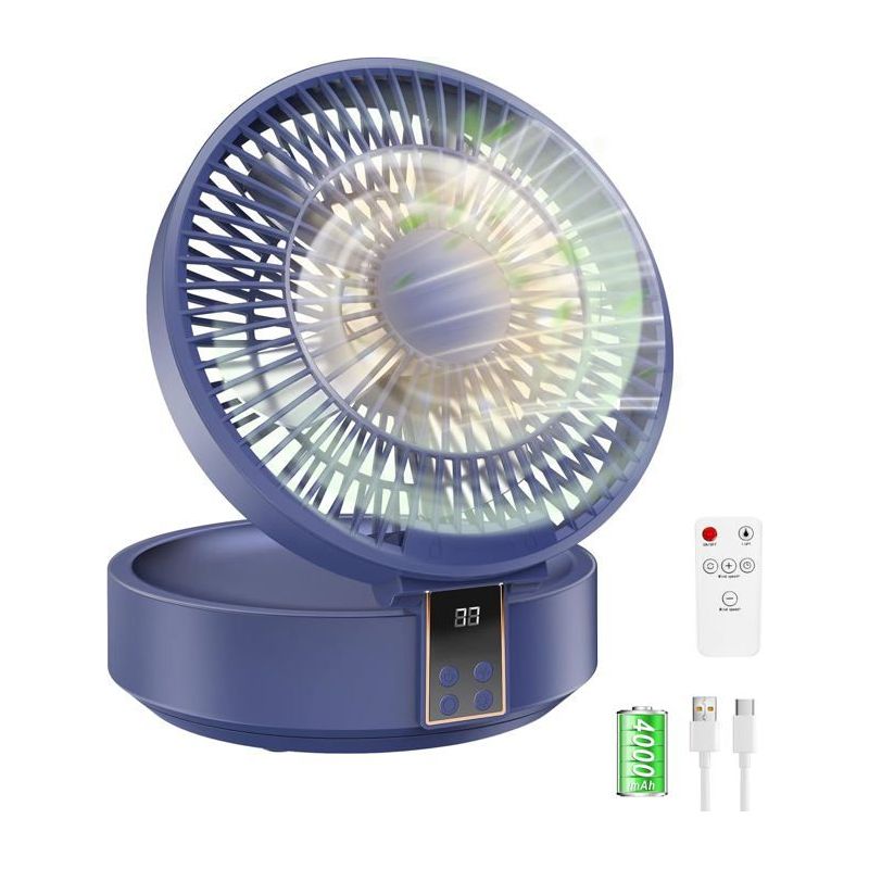Extrem Leistungsstarker, Leiser Ventilator, Tragbarer Und Wiederaufladbarer Usb-tischventilator, 4000-mah-akku