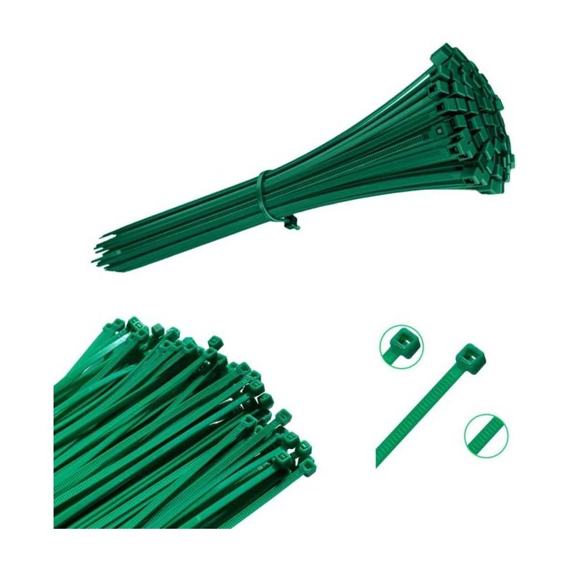Ecleanfy – Kabelbinder Aus Kunststoff – Aimoonsa – 100er-packung – Grün – 3,6 X 200 Mm – Wiederverwendbar